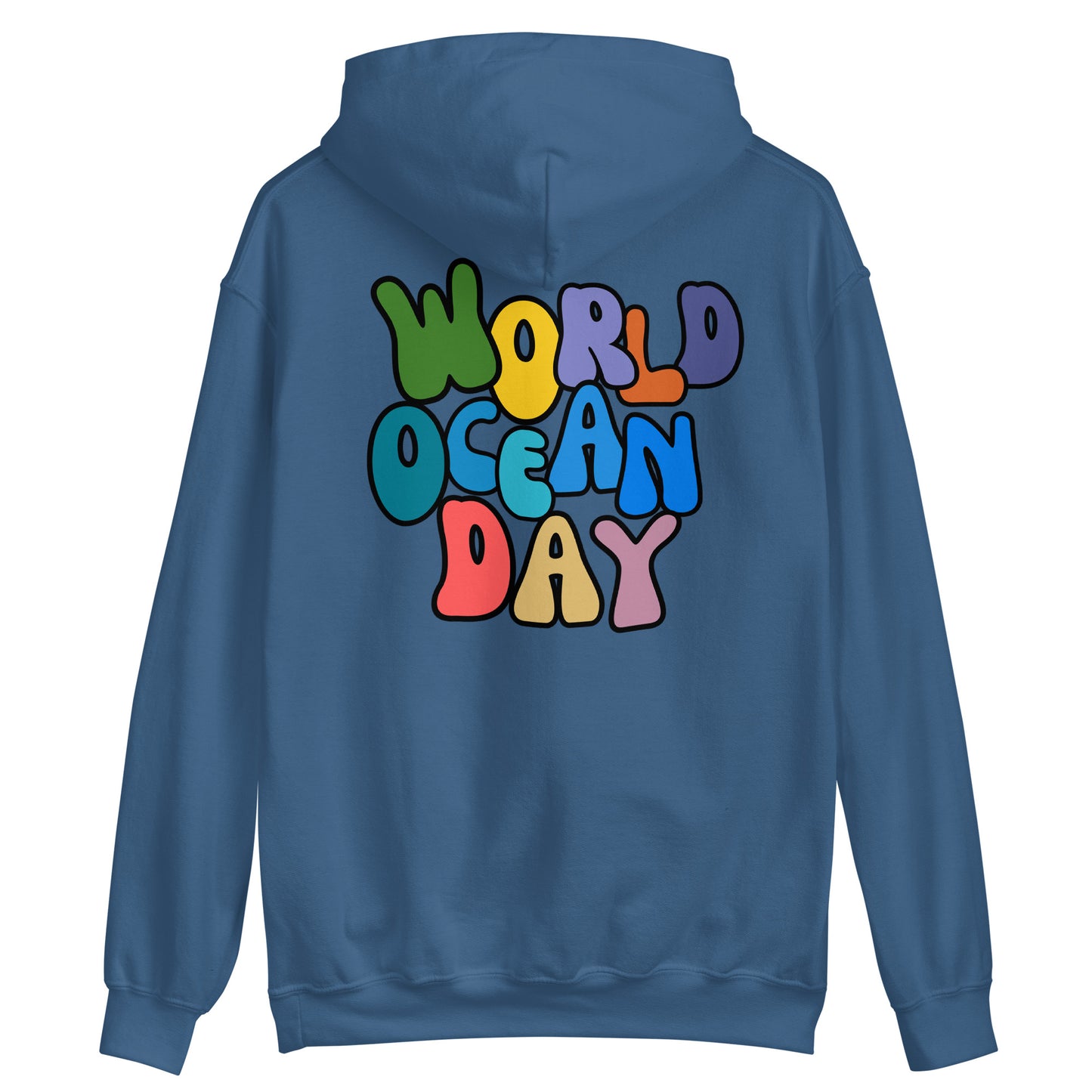 Heavy Blend Hoodie with World Ocean Day Symbol