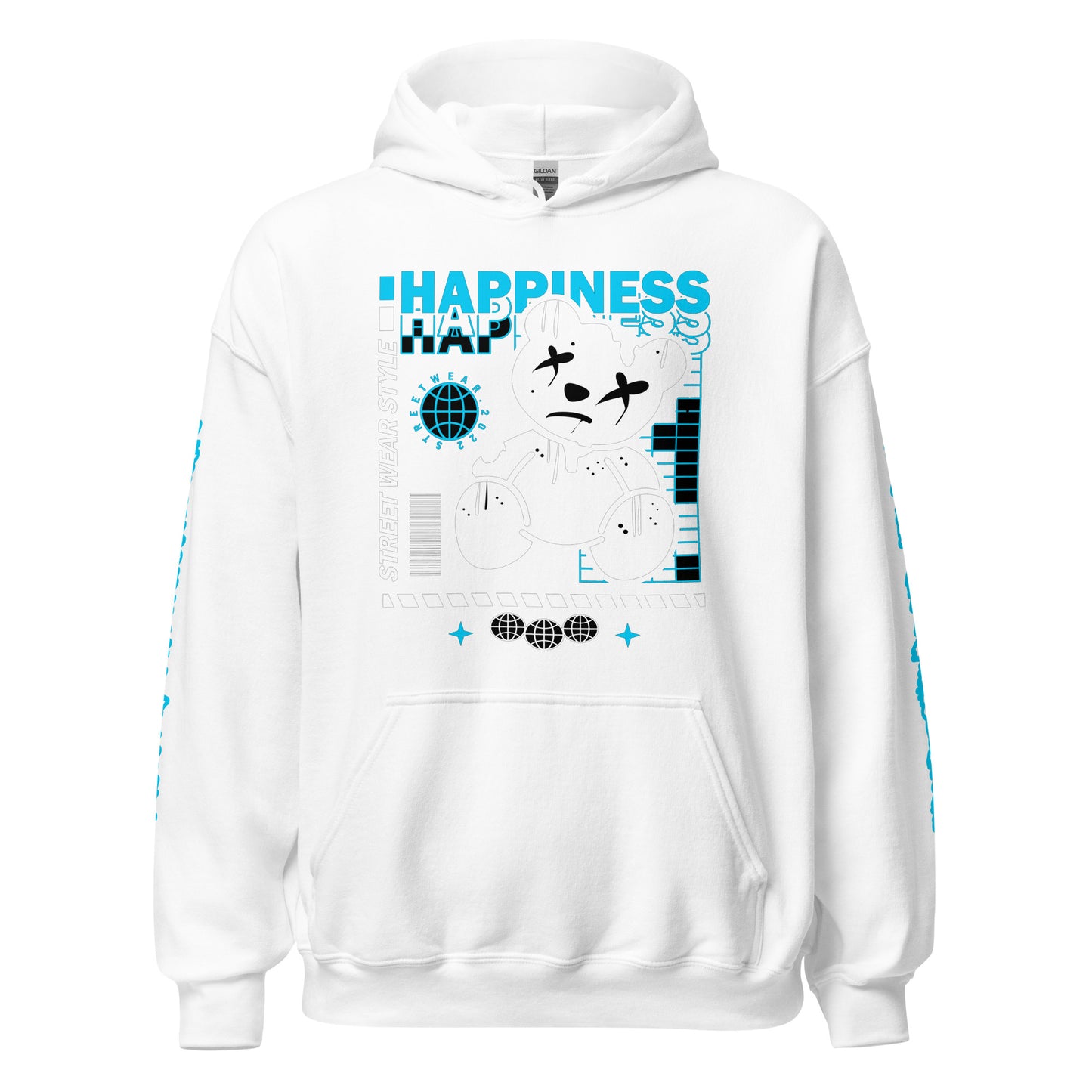 Heavy Blend Hoodie with Happiness Symbol