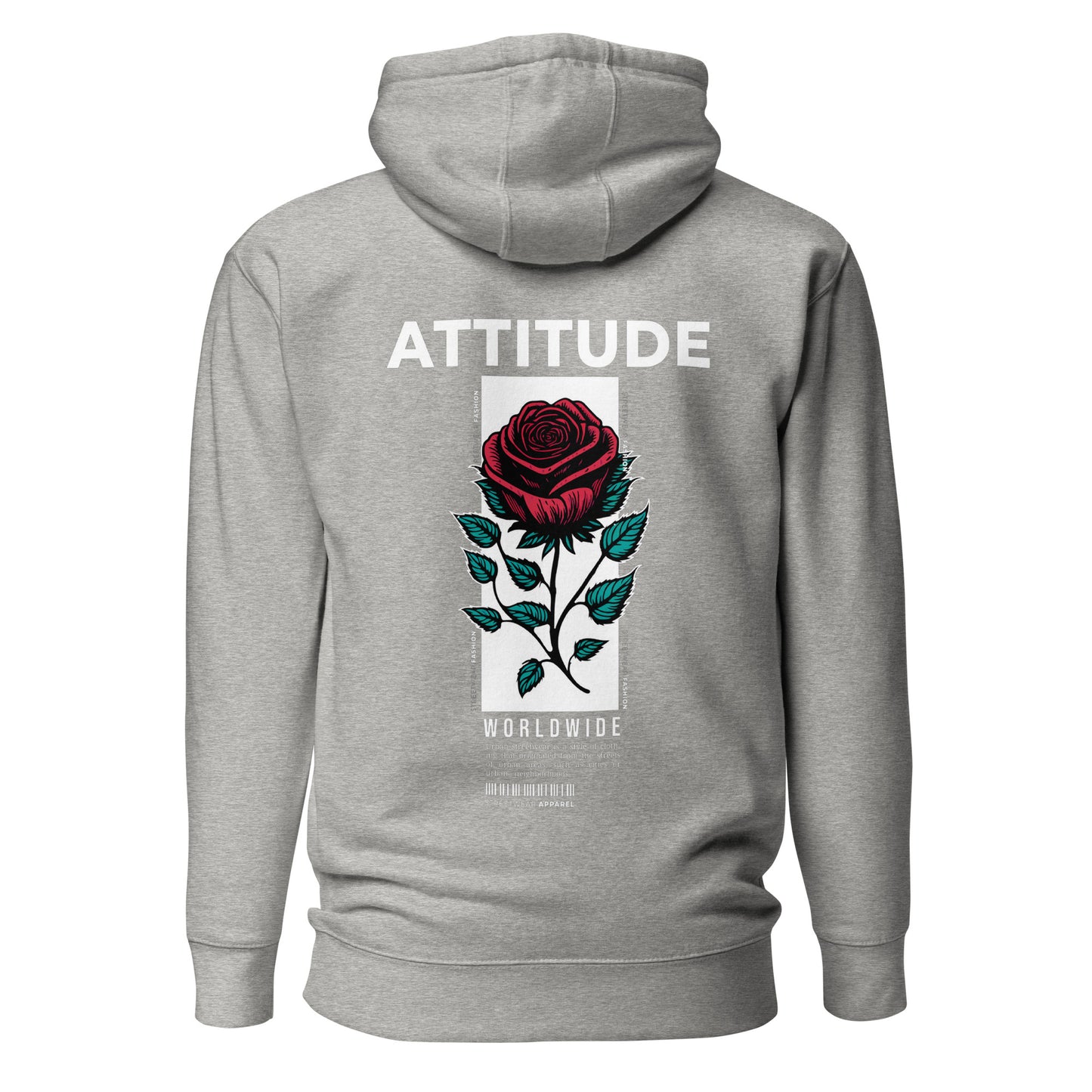 Premium Hoodie with Attitude Rose Symbol