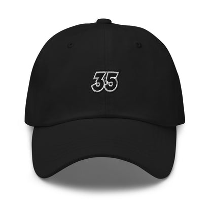 Dad Cap with Number 35 Symbol