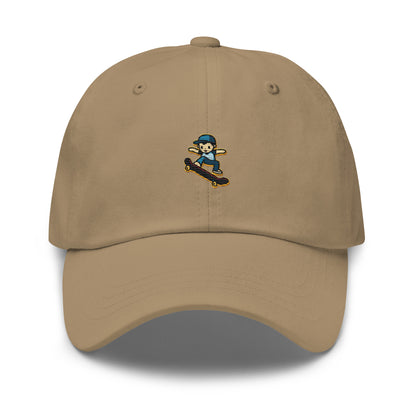 Dad Cap with Kid On a Skateboard Symbol