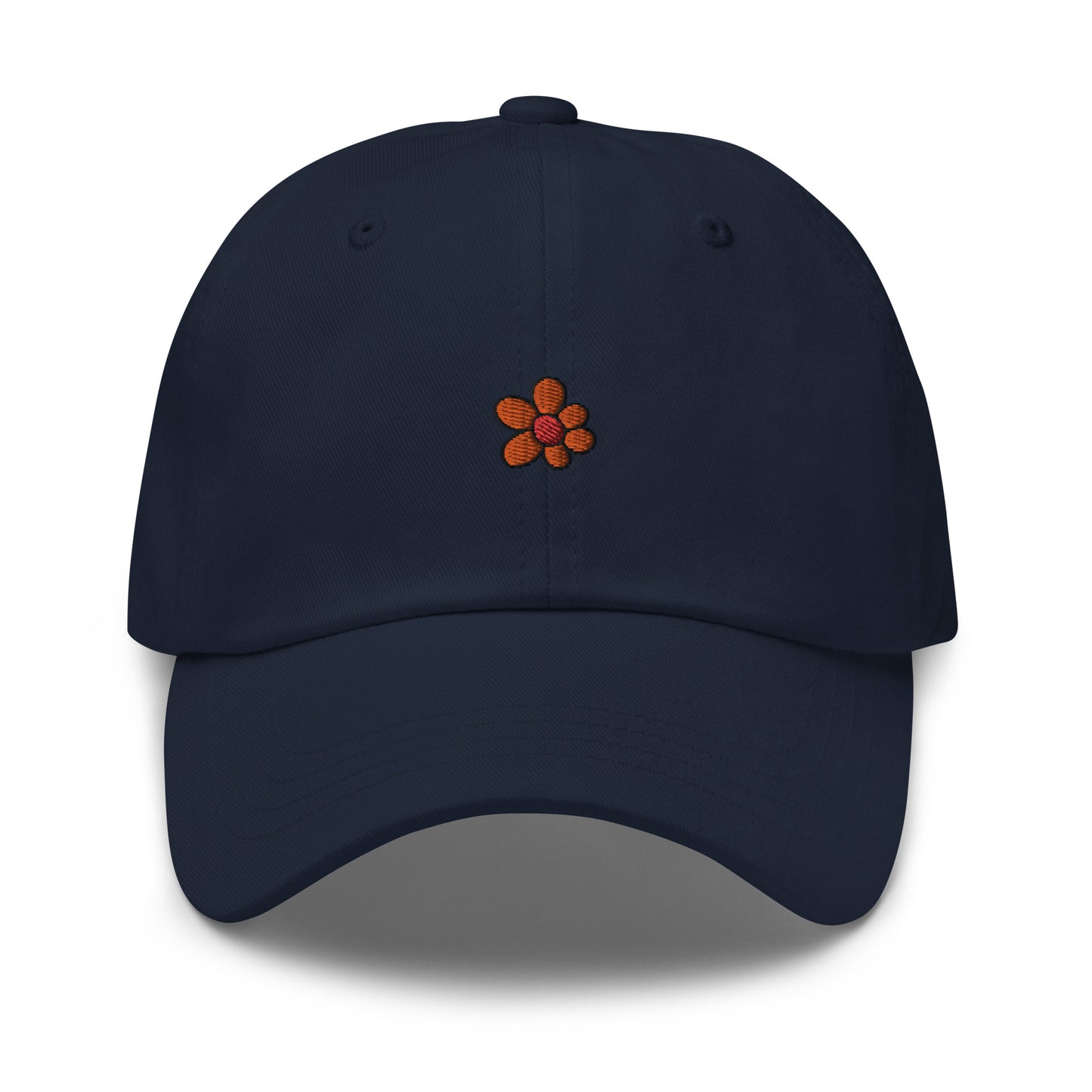 Dad Cap with Orange Flower Symbol