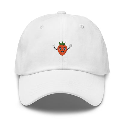 Dad Cap with Retro Strawberry Symbol