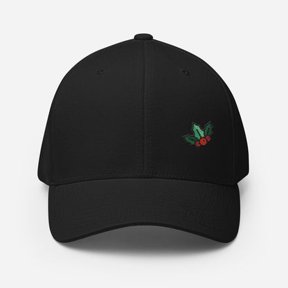 Baseball Cap with Christmas Berries Symbol