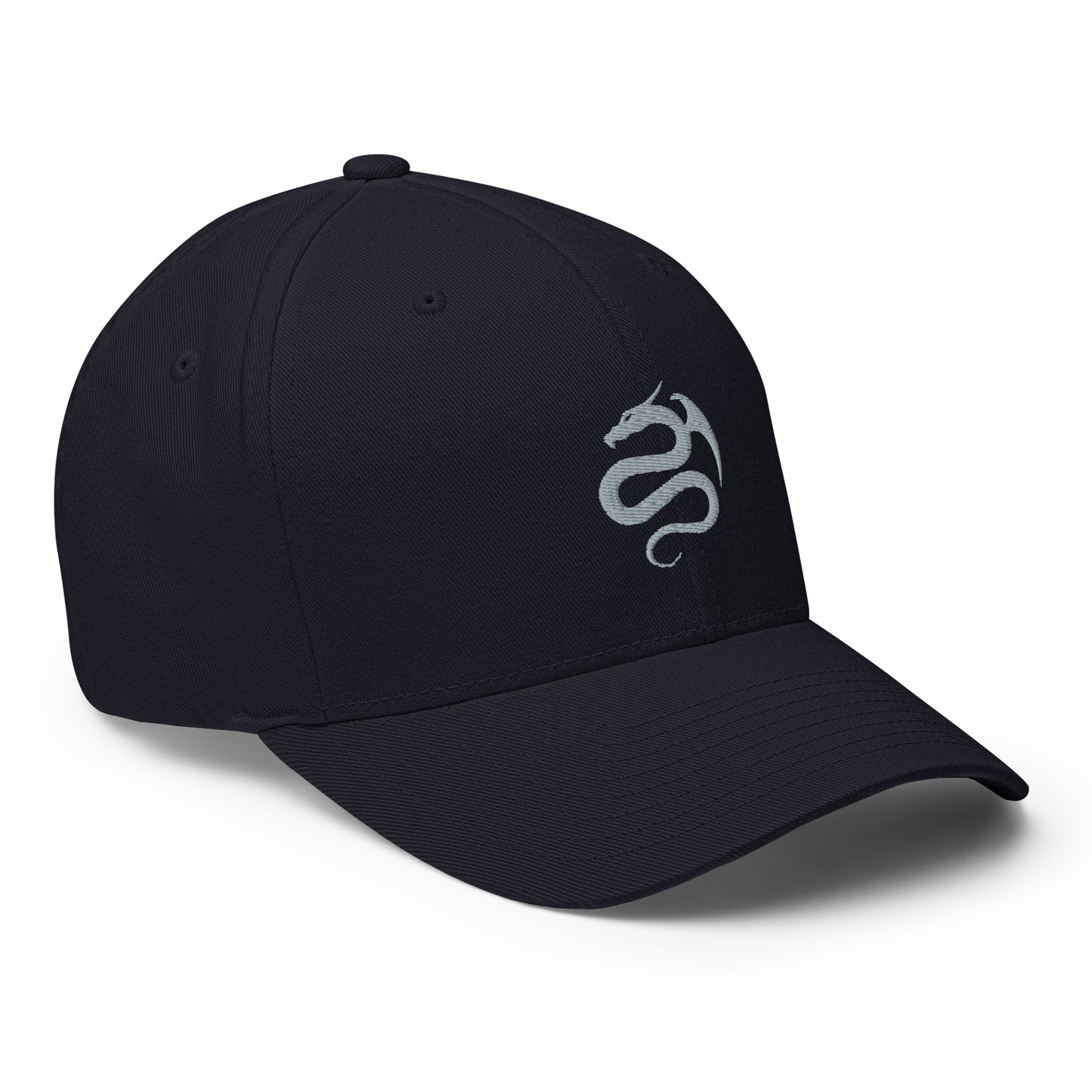 Baseball Cap with Silver Dragon Symbol