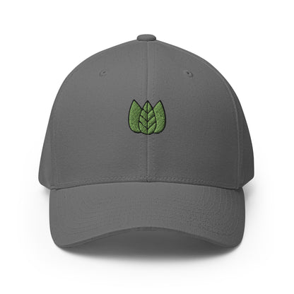 Baseball Cap with Leaf Symbol