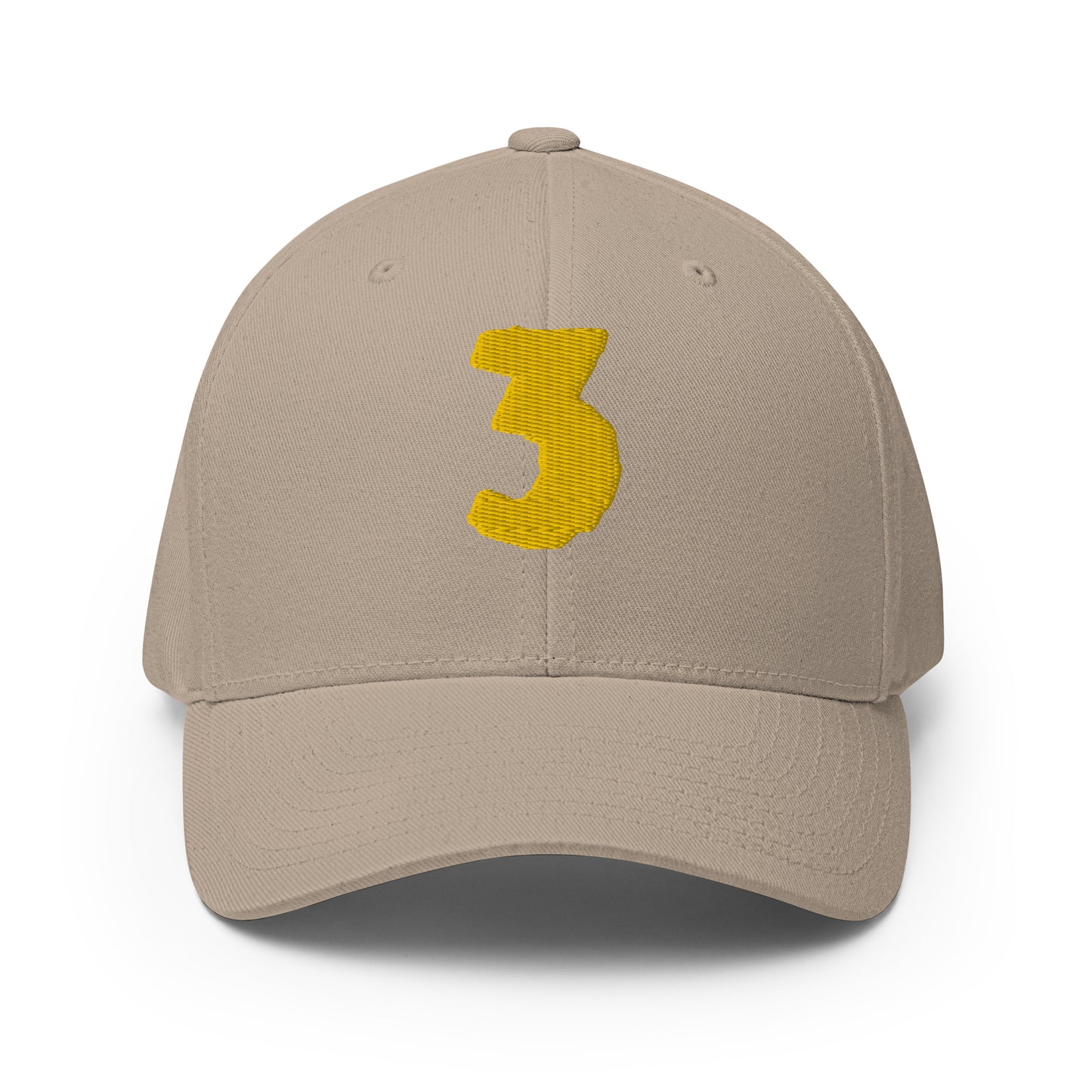 Baseball Cap with Number 3 Three Symbol