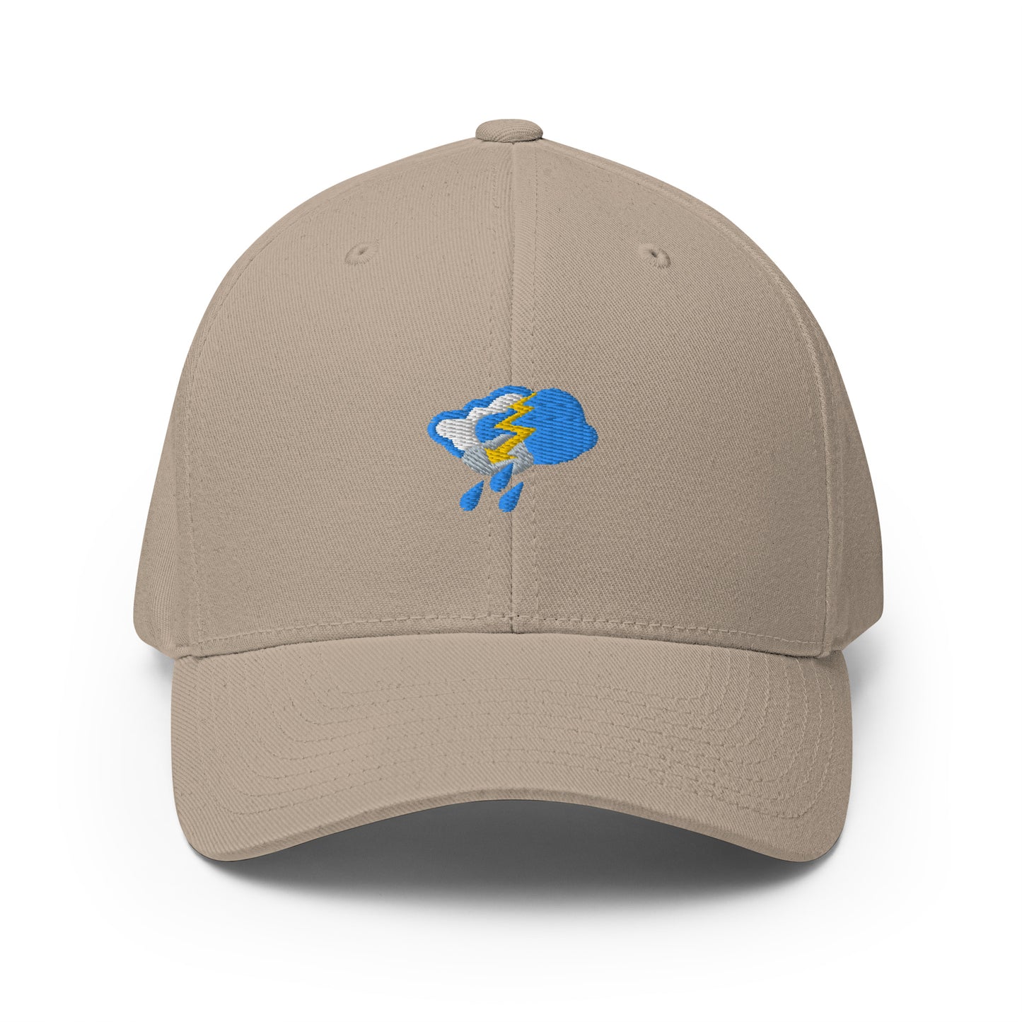 Baseball Cap with Rain & Thunder Symbol