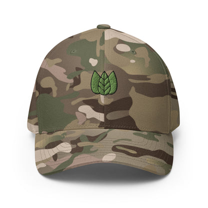 Baseball Cap with Leaf Symbol