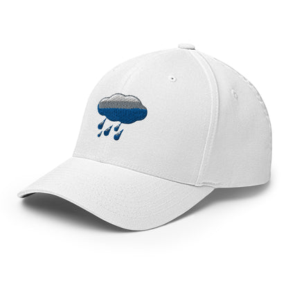 Baseball Cap with Rainy Cloud Symbol