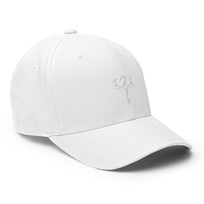 Baseball Cap with White Dragon Symbol