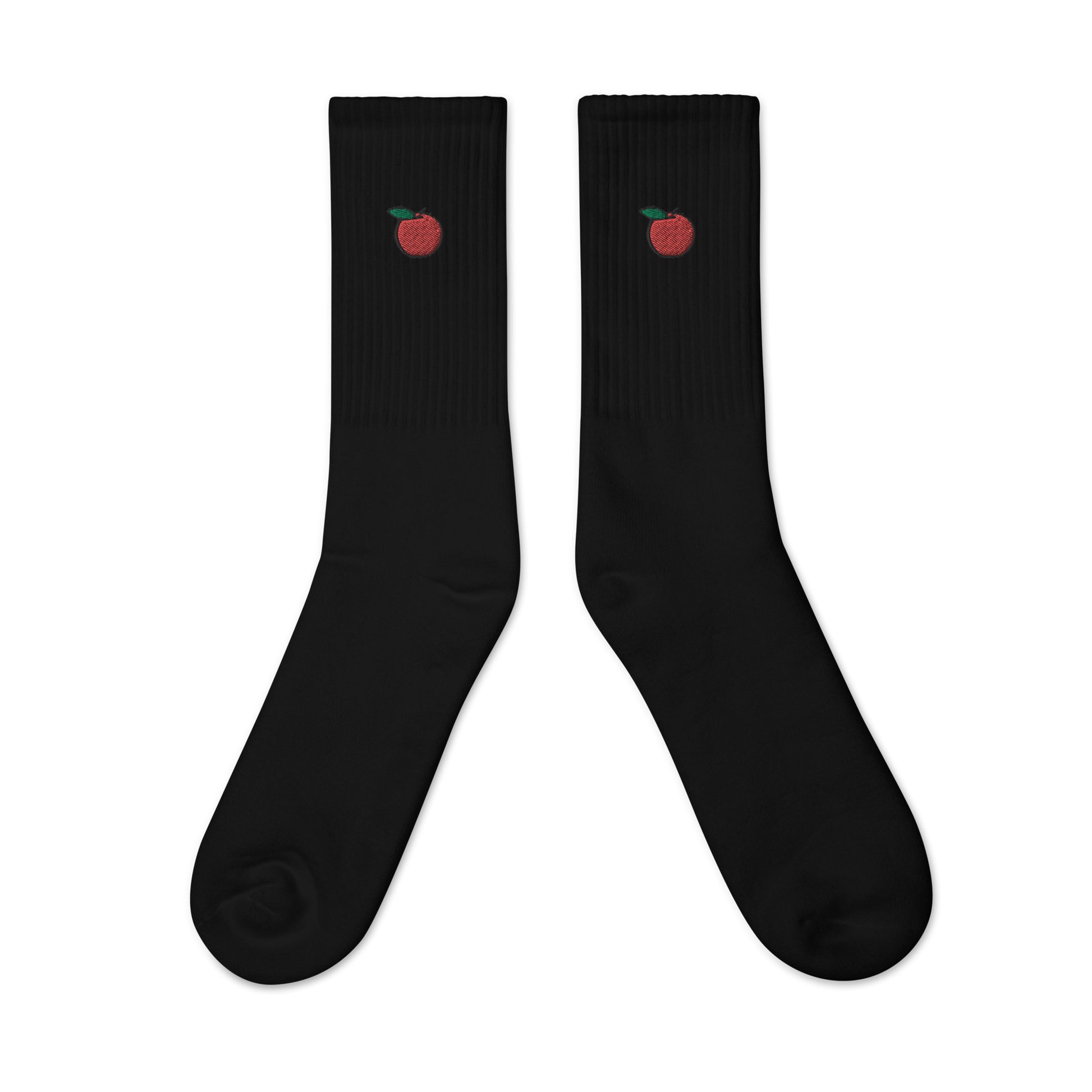 socks-from-the-front-with-apple-fruit-symbol
