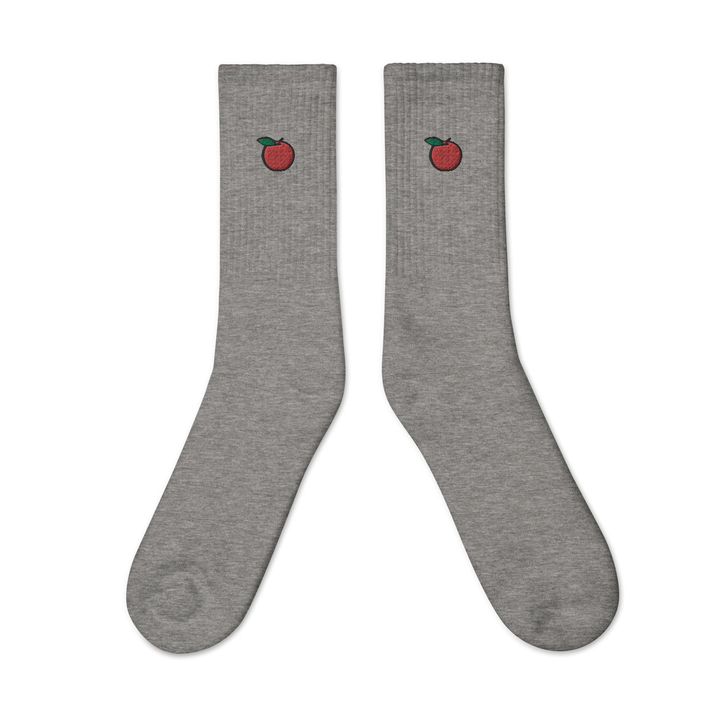 socks-from-the-front-with-apple-fruit-symbol