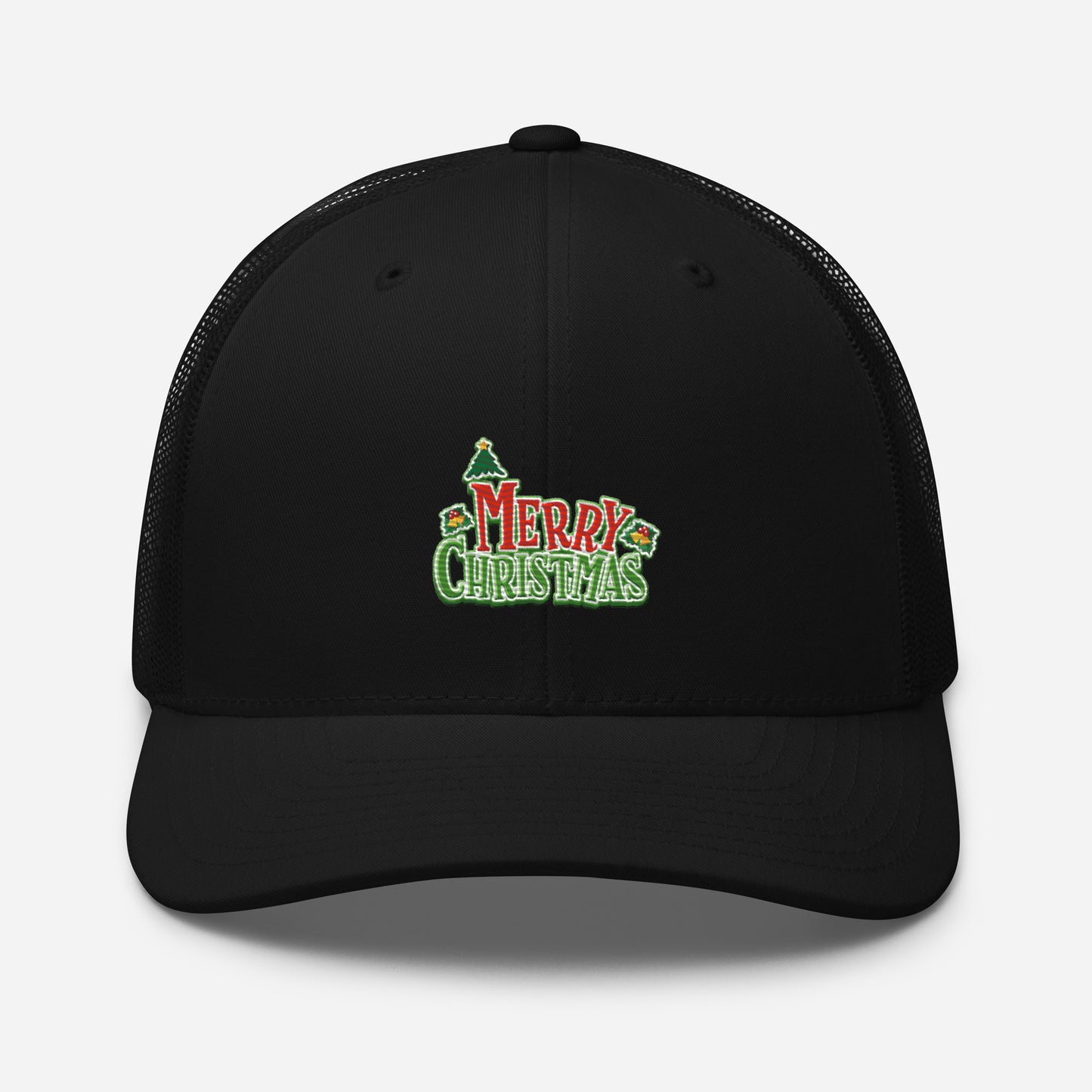 Mesh Cap with Merry Christmas Symbol