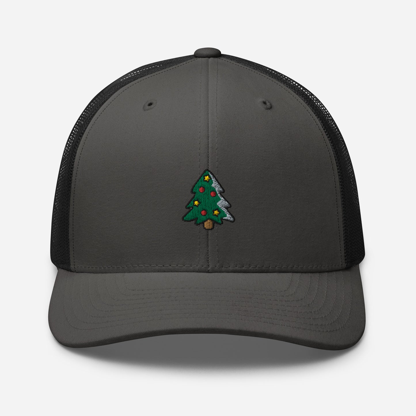 Mesh Cap with Christmas Tree Symbol