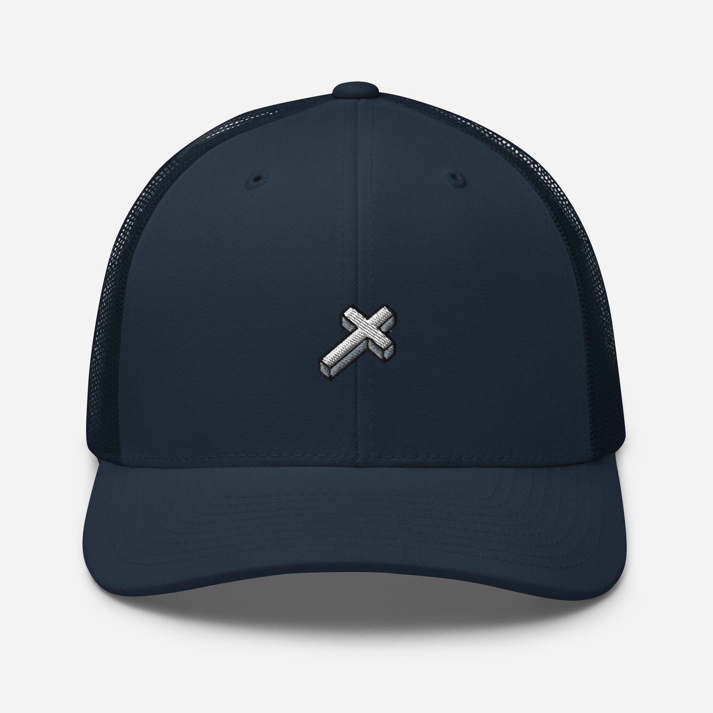 Mesh Cap with Cross Symbol