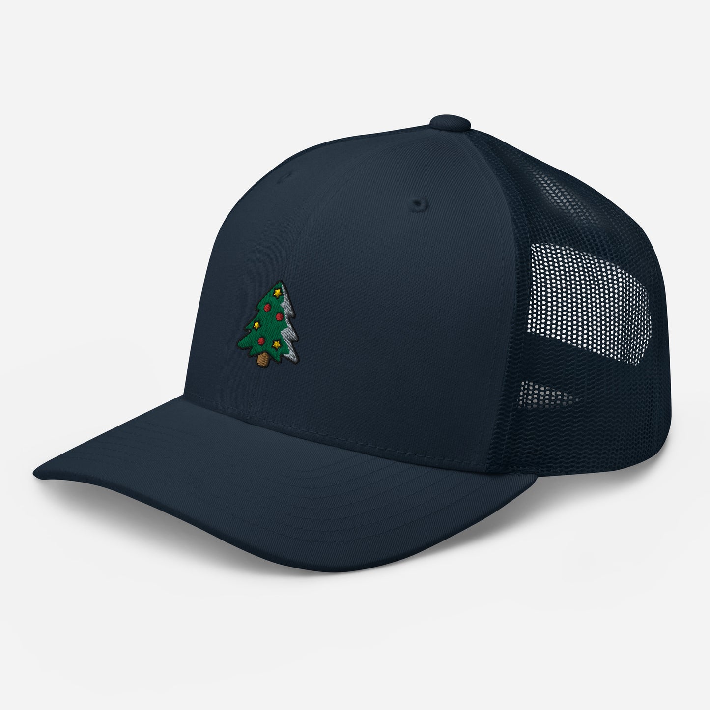 Mesh Cap with Christmas Tree Symbol