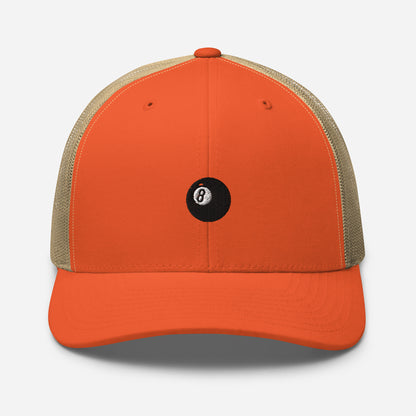 Mesh Cap with 8 Ball Symbol