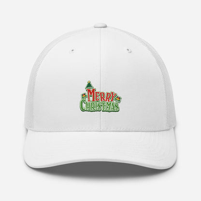Mesh Cap with Merry Christmas Symbol