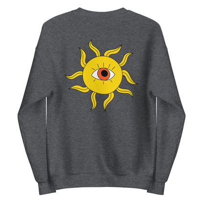 Crew Neck Sweatshirt with Eye Symbol