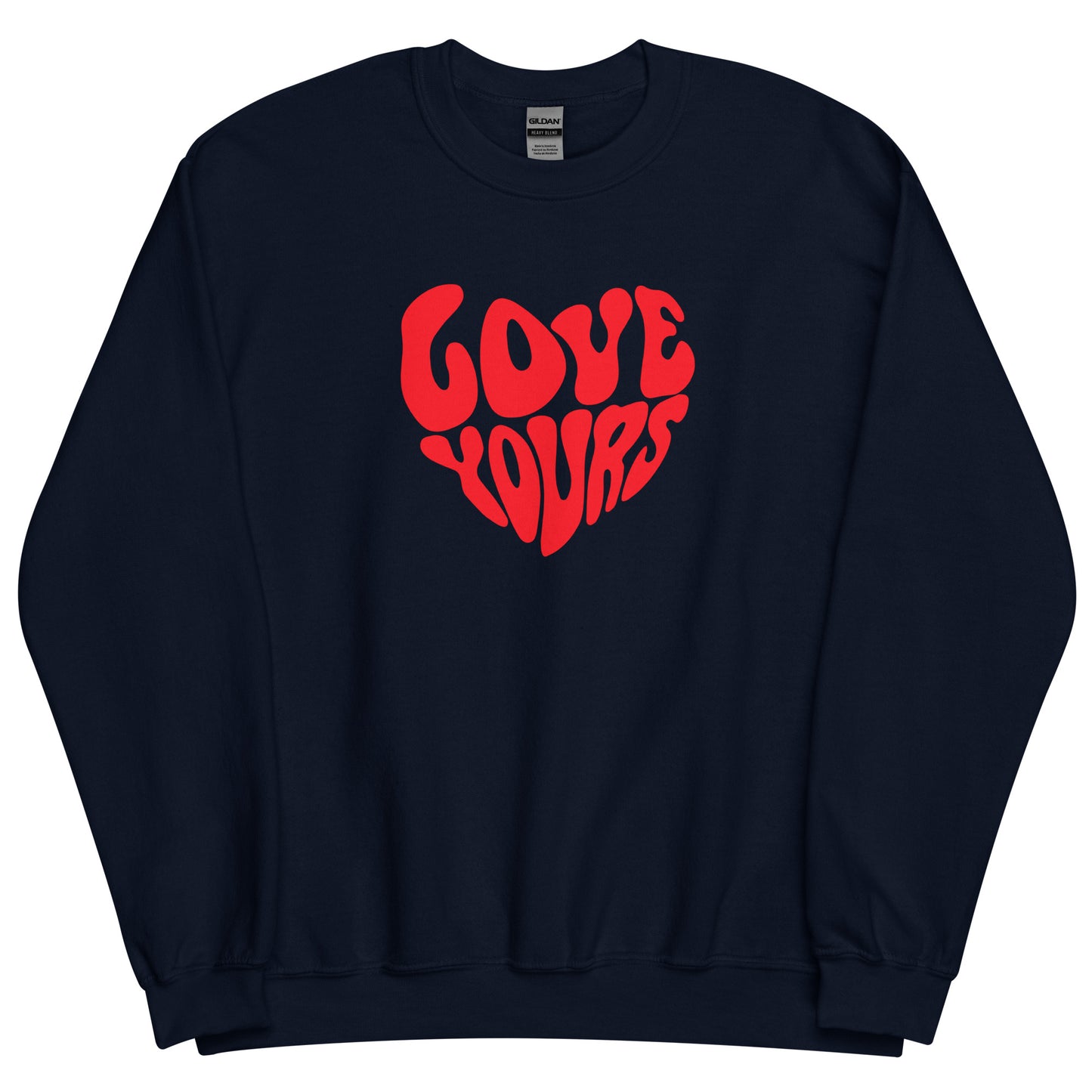 Crew Neck Sweatshirt with Love Symbol