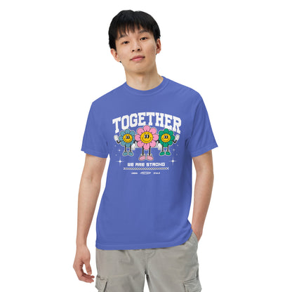 Heavyweight T-shirt with Flowers Symbol