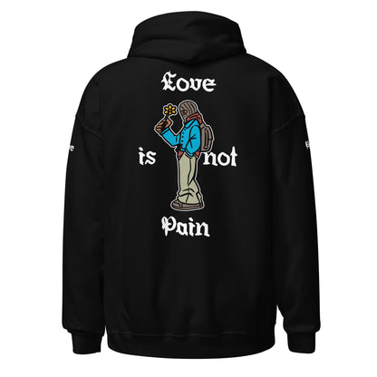 hoodie-from-the-back-with-love-is-not-pain-symbol