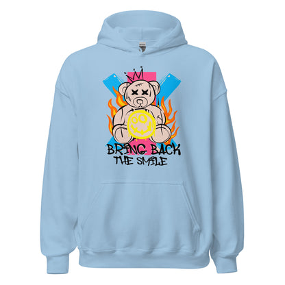 Heavy Blend Hoodie with Bring back the smile Symbol