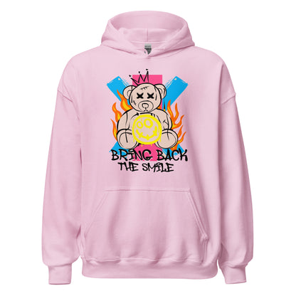 Heavy Blend Hoodie with Bring back the smile Symbol
