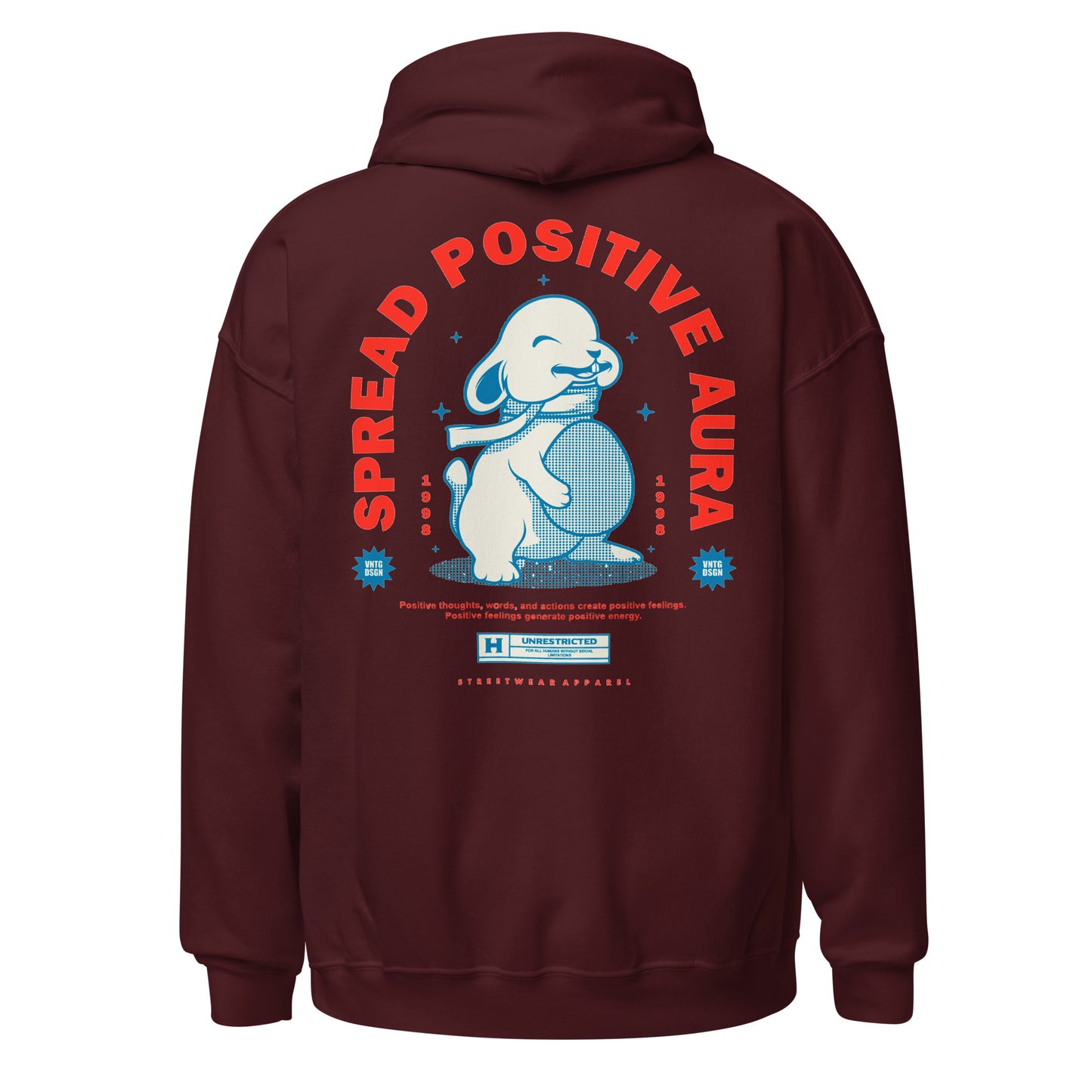 Heavy Blend Hoodie with Positive Aura Symbol