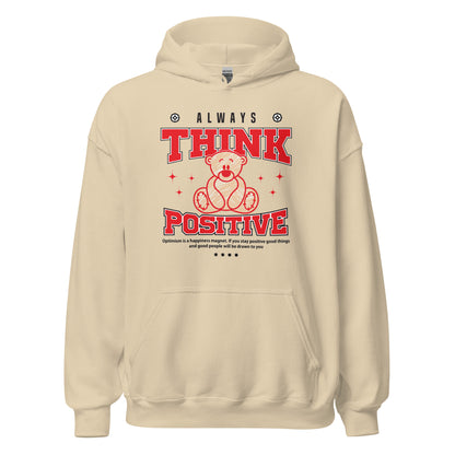 Heavy Blend Hoodie with Think Positive Symbol
