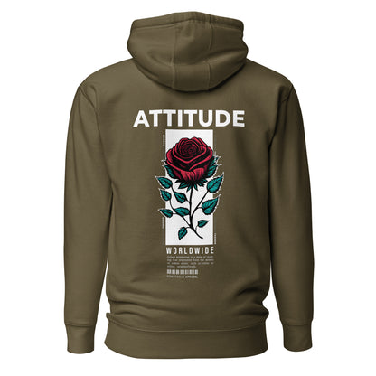 Premium Hoodie with Attitude Rose Symbol